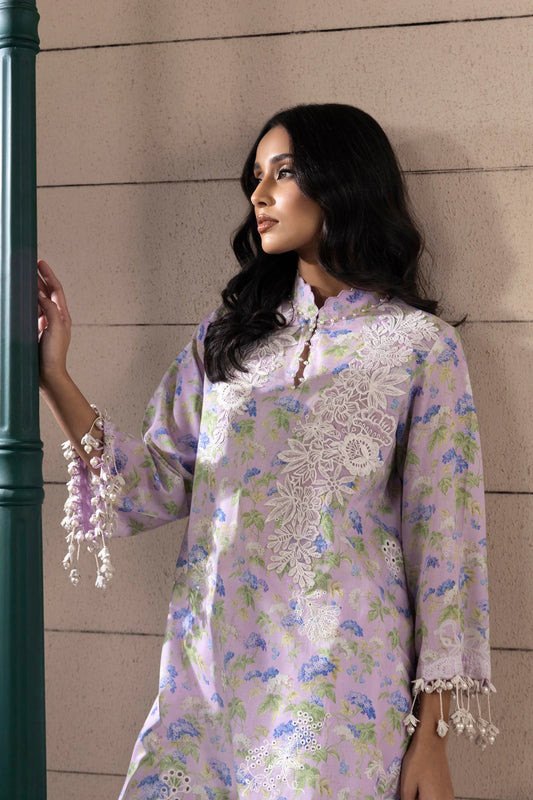 Unstitched 3 Pcs Embroidered Lawn Suit  SSS-111