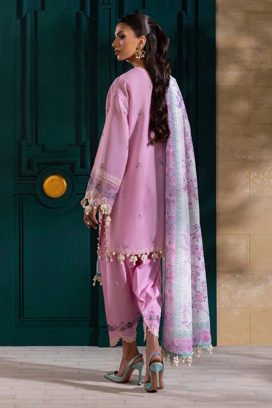 Unstitched 3 Pcs Embroidered Lawn Suit  SSS-120